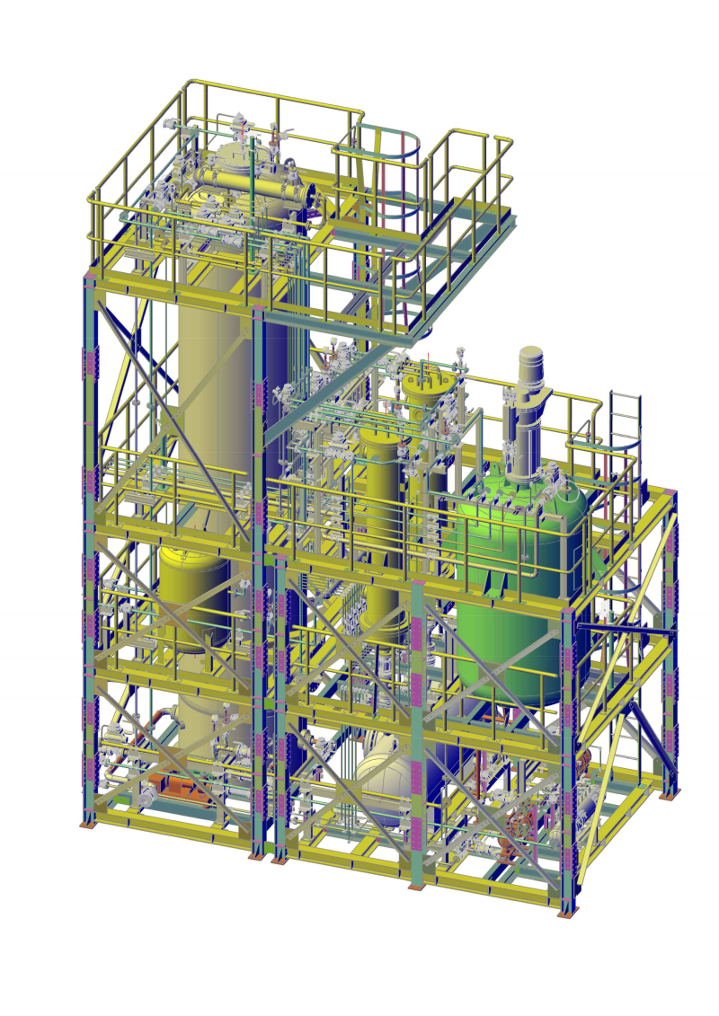 廢水回收自動過濾系統 3D模型圖